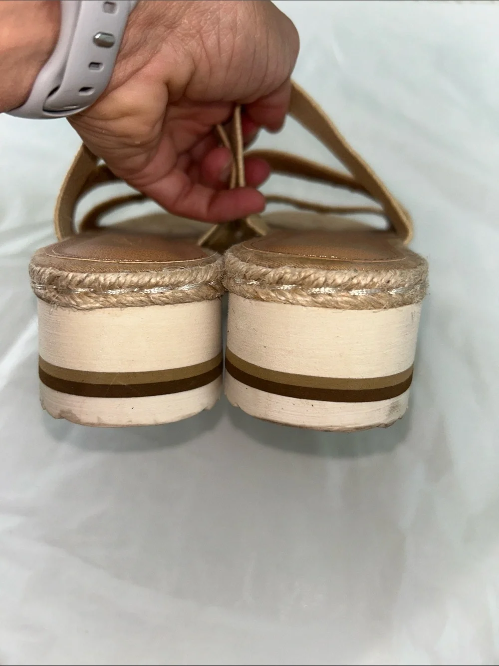 EUC Universal Thread Triple-strap Slide Sandals Size 6.5